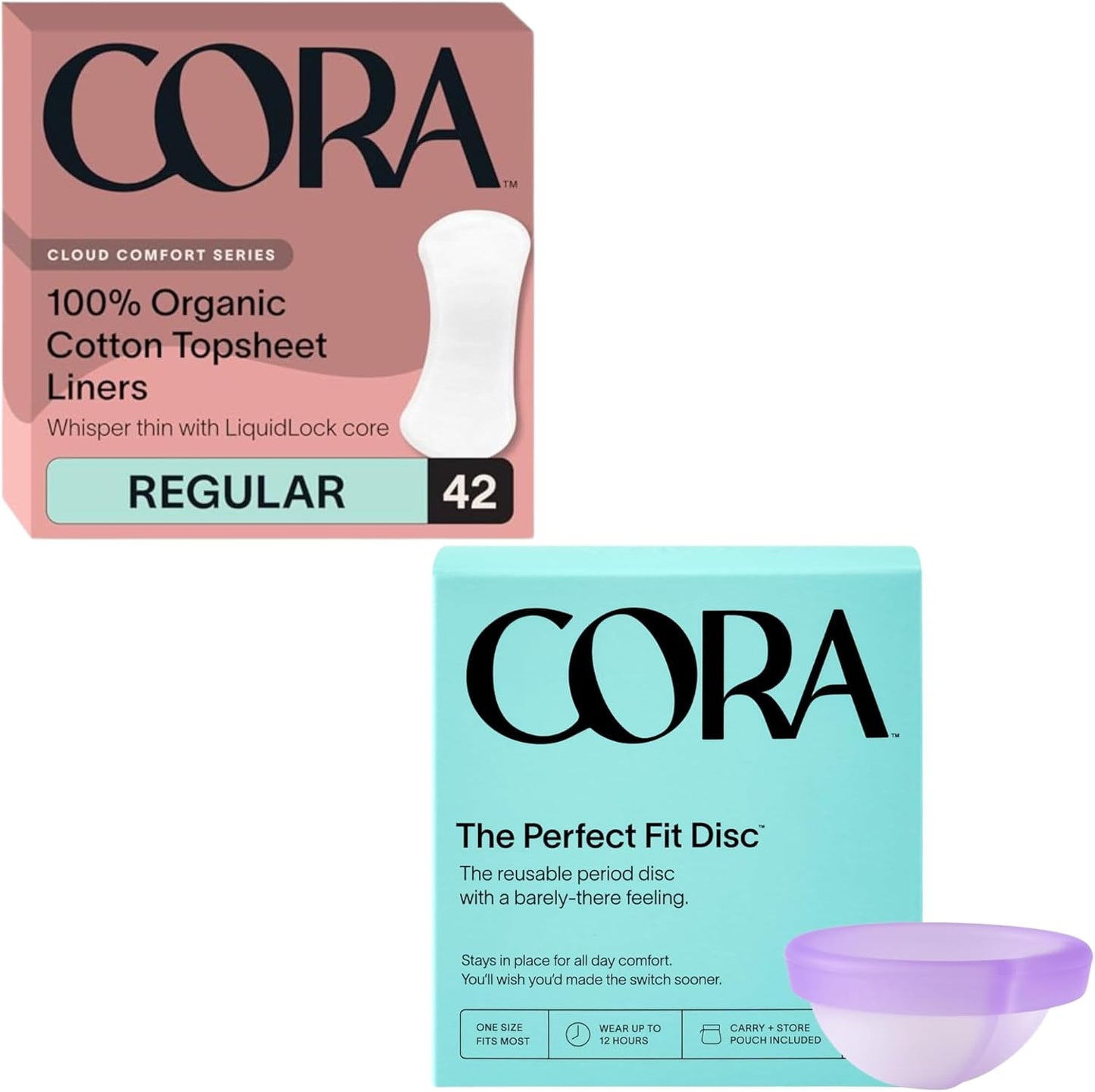 Cora Menstrual Disc & Liners Bundle | Eco-Friendly Silicone