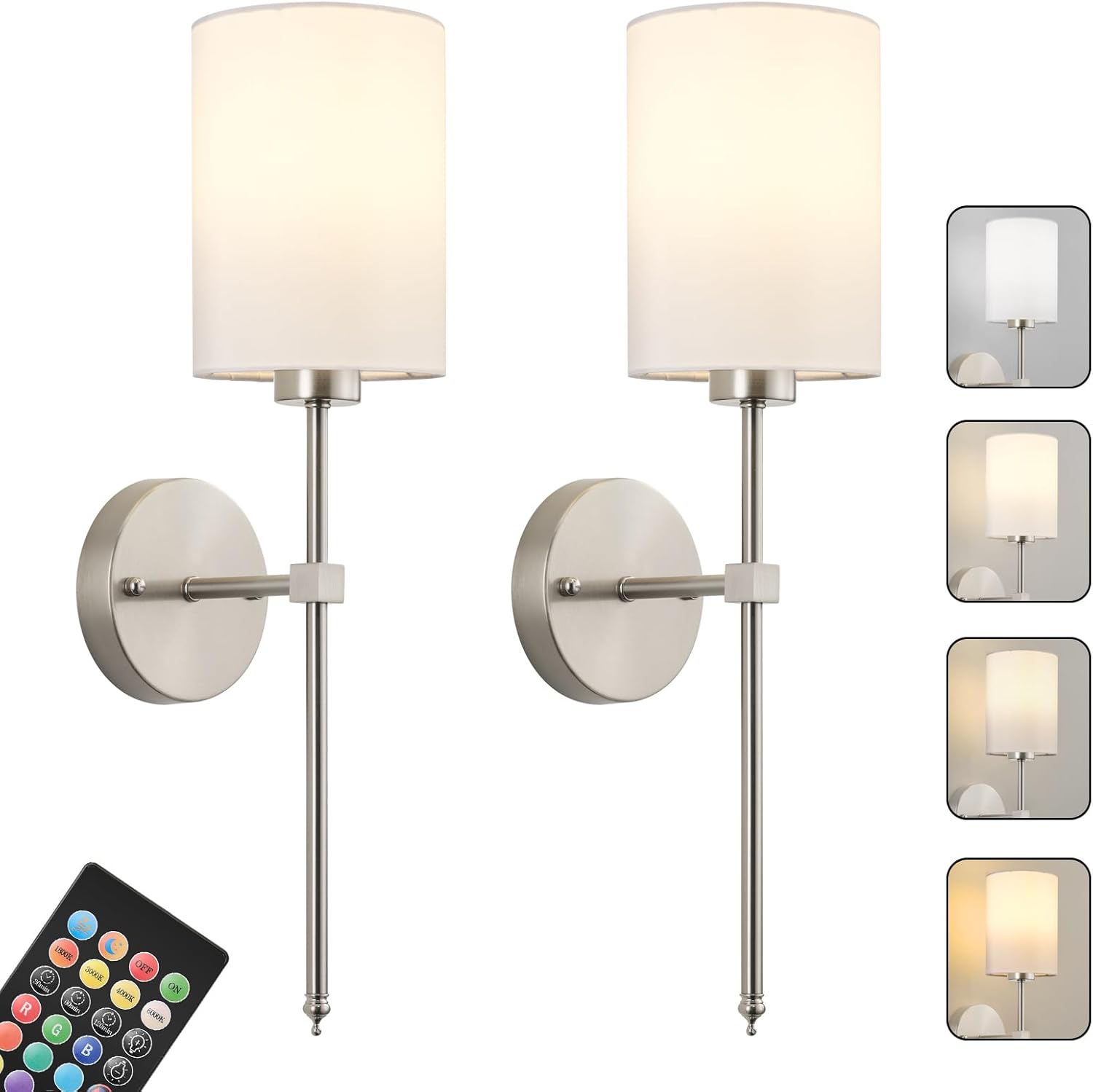 Battery Operated Wall Sconces Set of Two for Any Room