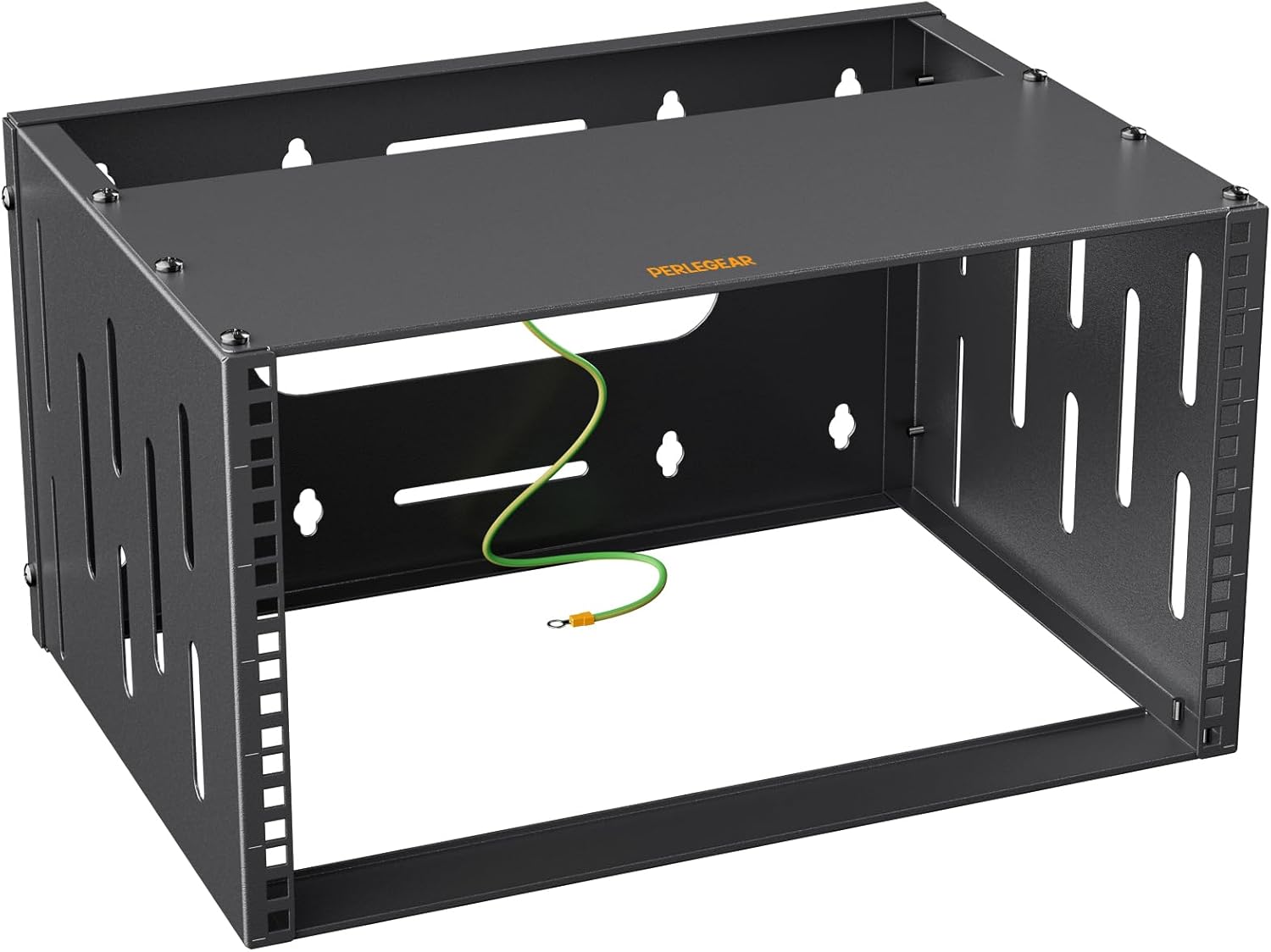 Perlegear 6U Open Frame Network Rack for Servers and AV Gear