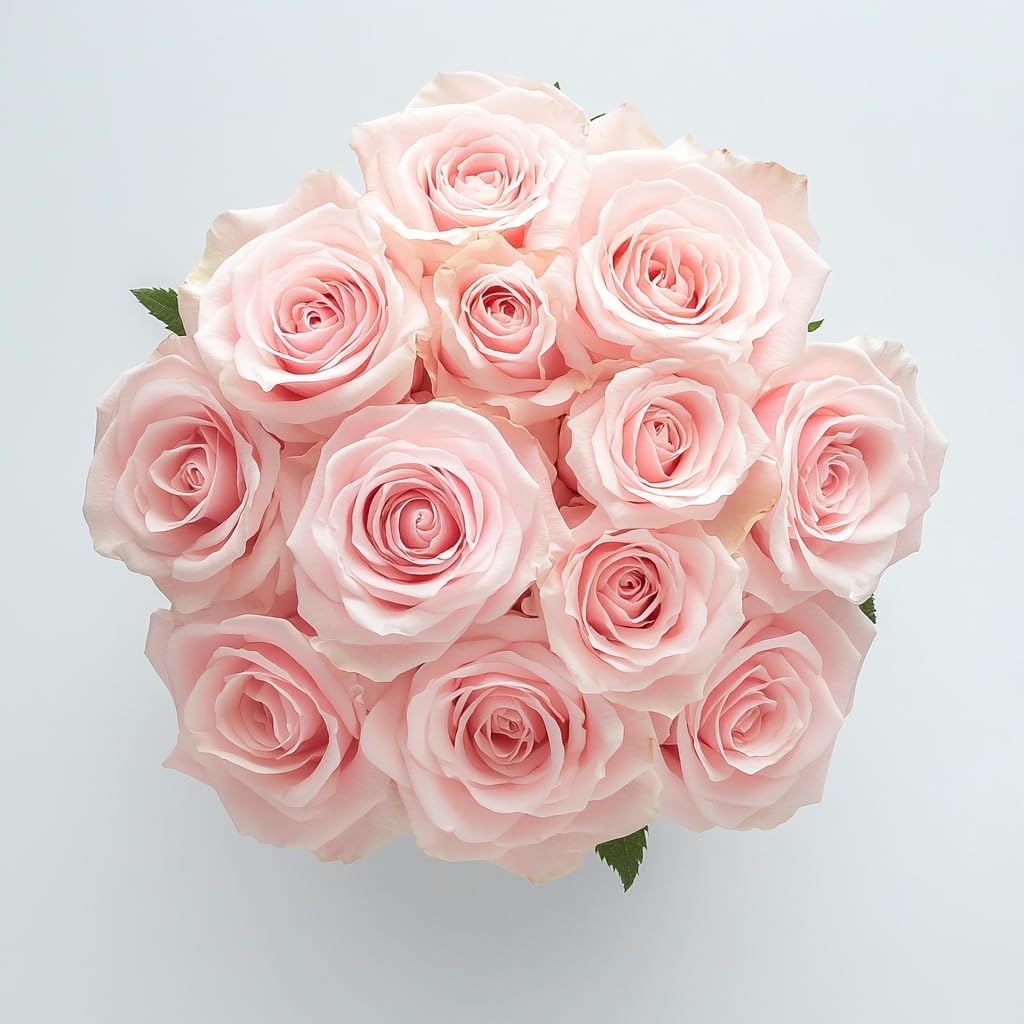 GlobalRose 12 Pink Roses Bouquet for Every Special Occasion