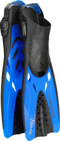 Cressi Tonga Adult Adjustable Snorkeling Fins - Lightweight Travel