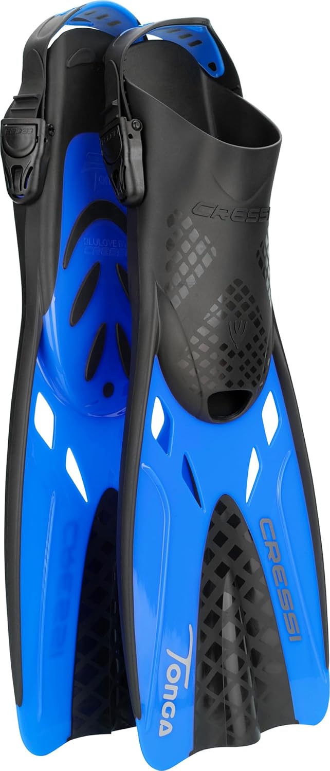 Cressi Tonga Adjustable Snorkeling Fins for Comfortable Travel