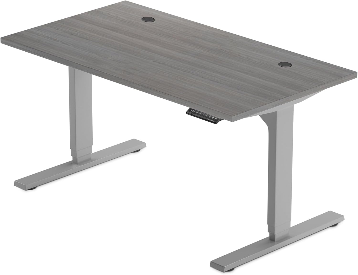 Height Adjustable Dual Motor Standing Desk - 60x30 Grey Oak