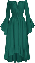 Scarlet Darkness Renaissance Faire Dress - Off Shoulder High Low