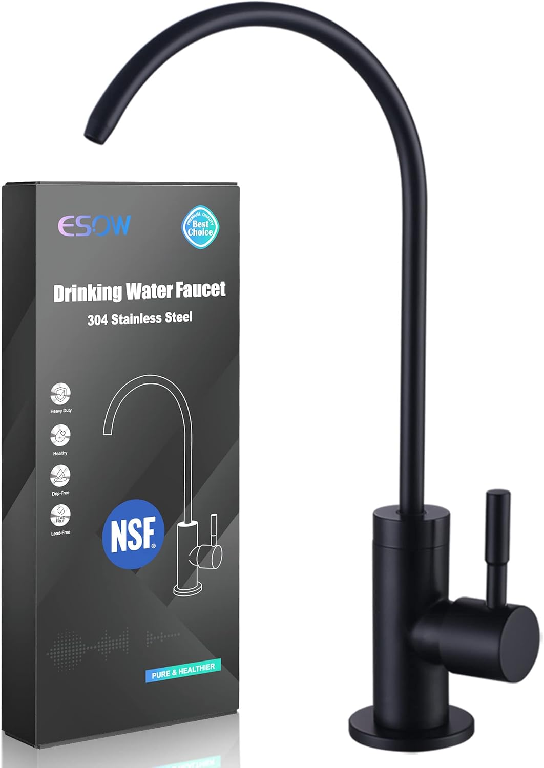 ESOW Kitchen Water Filter Faucet for Lead-Free Drinking Water