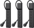 Belkin 6-Outlet Surge Protector 3PK - Heavy-Duty Cord for Home, Office, Travel