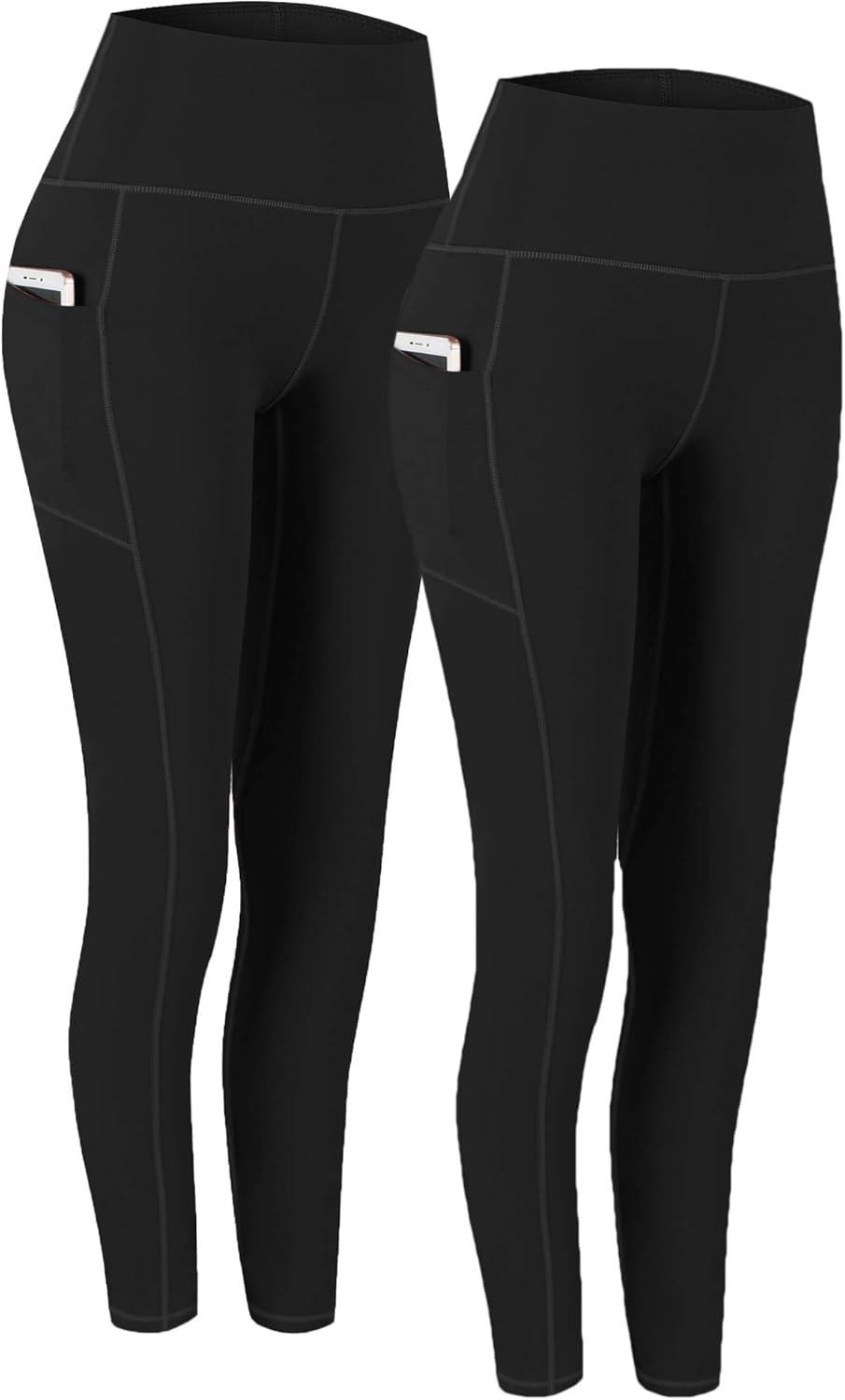 Fengbay High Waist Yoga Pants with Pockets for Women Fitness