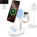 Hevanto 3-in-1 Mag-Safe Charging Stand: Fast 15W Qi-Certified Wireless Charger!