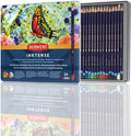 Derwent Inktense Pencils Tin Set of 24 - Vibrant Watersoluble Colors