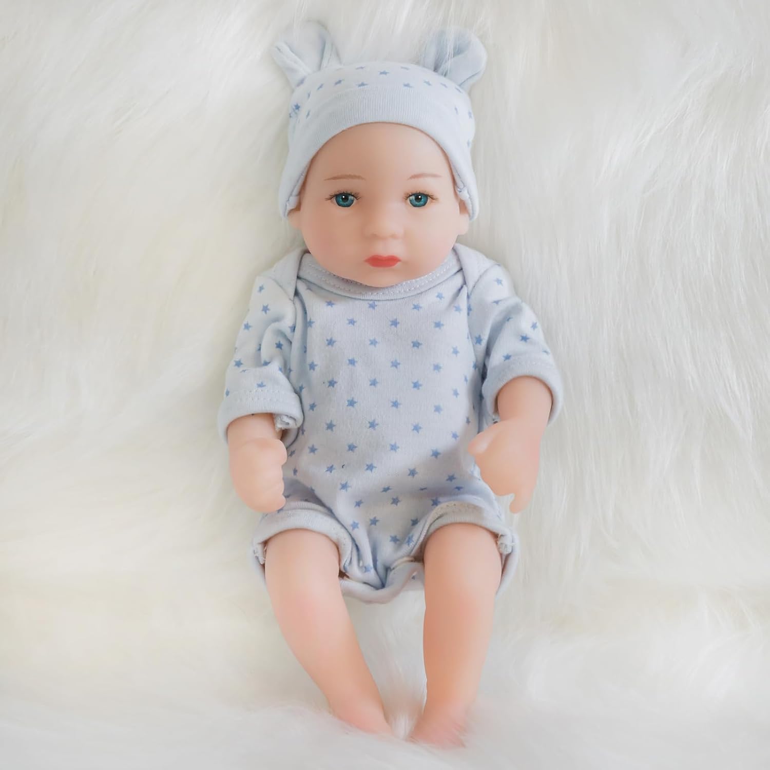 Realistic 10 Weighted Silicone Baby Doll - Lifelike Gift Set