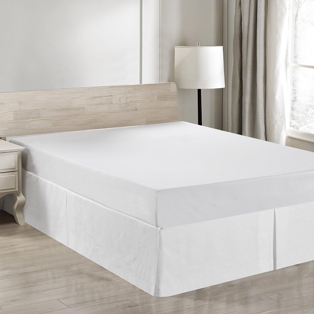 Belgian Linen Bed Skirt with Classic 14 inch Tailored Drop