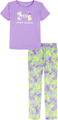 Under Armour baby-girls Terrazzo Leopard Heart Set Short Set - Soft