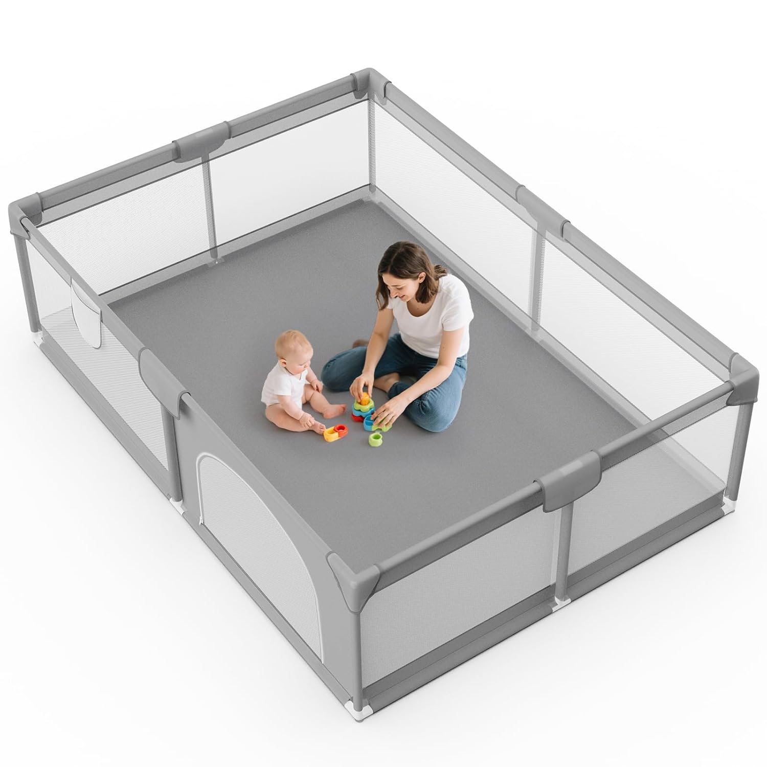 Omzer 74 x 50 Playpen for Babies - Safe Indoor & Outdoor Use