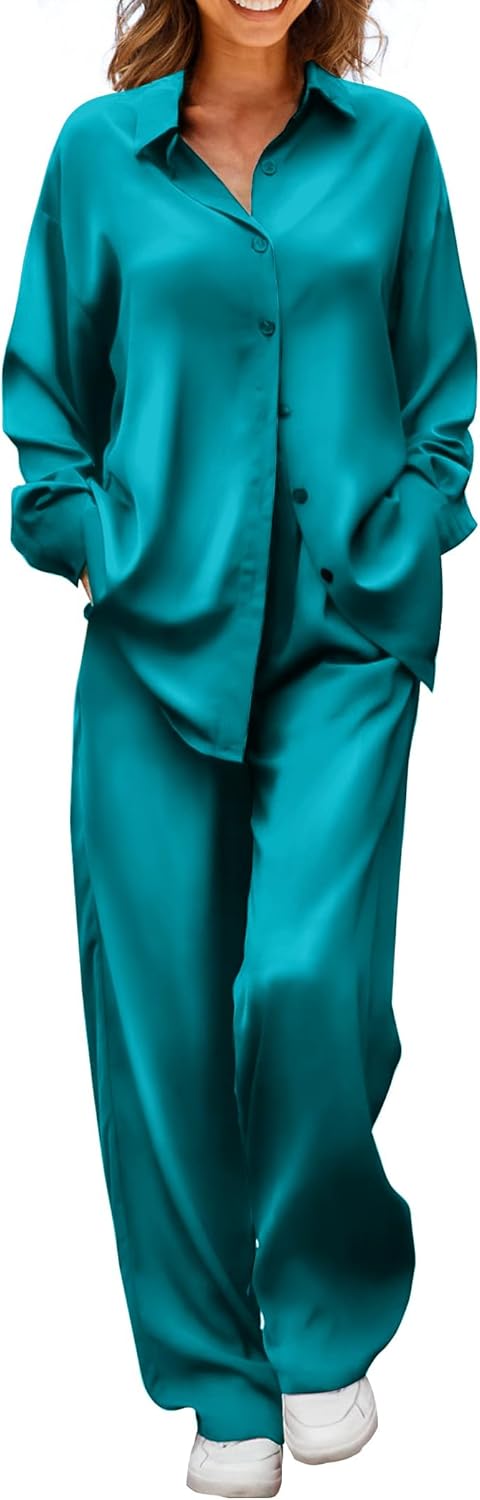 Ekouaer Womens Satin Silky Pajama Set for Ultimate Comfort
