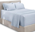 Extra Deep Pocket King Sheets Set Ice Blue - Microfiber Comfort