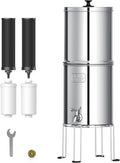 AQUA CREST Gravity Water Filter System - 304 Stainless Countertop