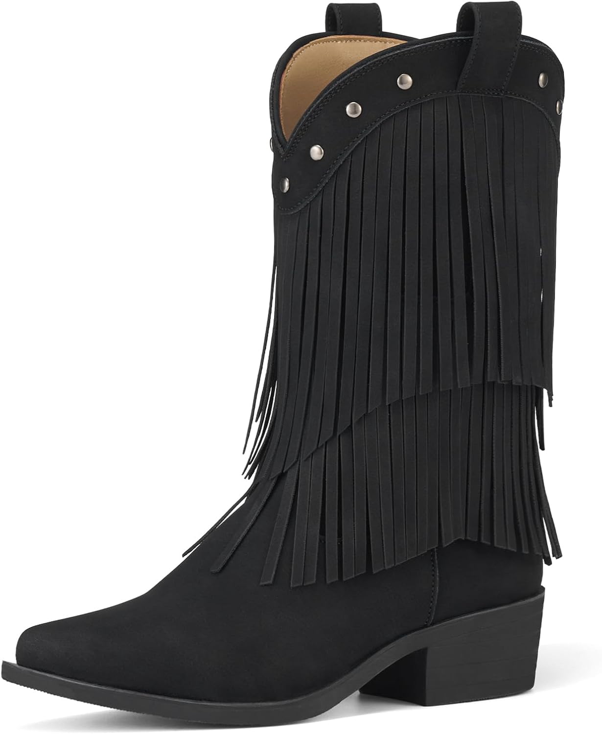Rollda Girls Cowboy Boots with Tassel for Stylish Comfort