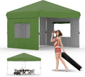 10x10 Pop Up Canopy Tent Green - 100 sq ft Instant Shelter