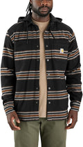 Men's Rugged Flex Flannel Fleece Lined Hooded Shirt Jac - Relaxed Fit