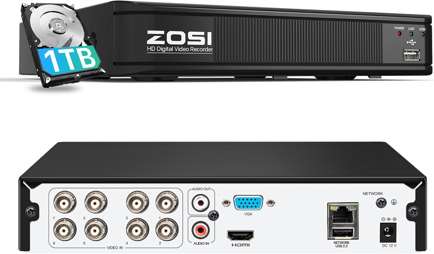 ZOSI H.265+ 5MP 3K Lite 8 Channel CCTV DVR Recorder Review