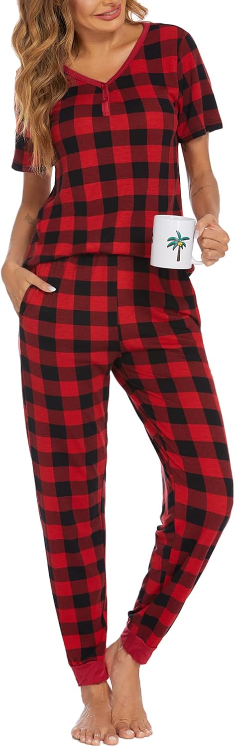 Ekouaer Pajamas for Women Set - Soft Lounge Set with Pockets