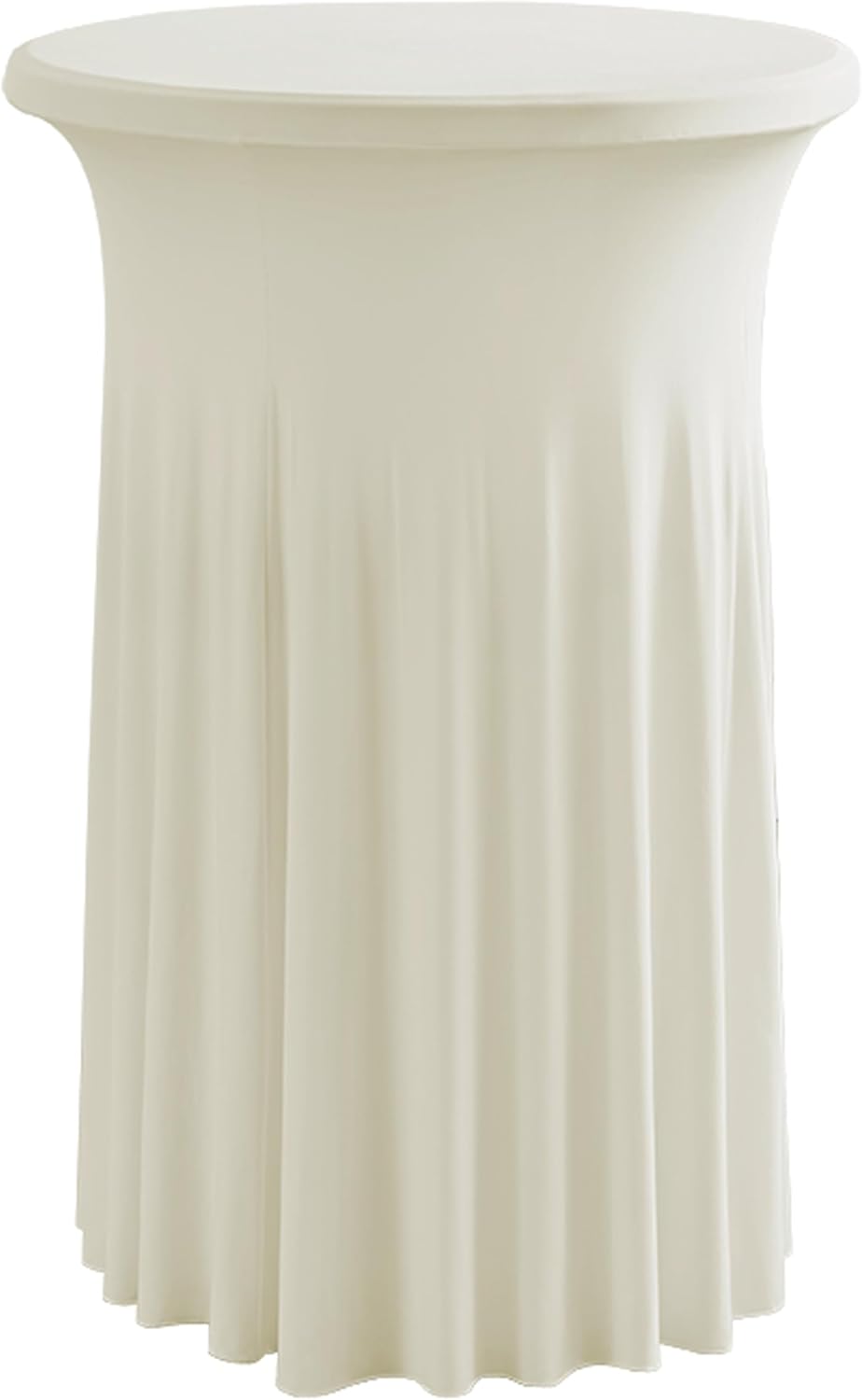 Highboy Cocktail Table Cover | Stretch Spandex | Elegant Ivory | iEventStar