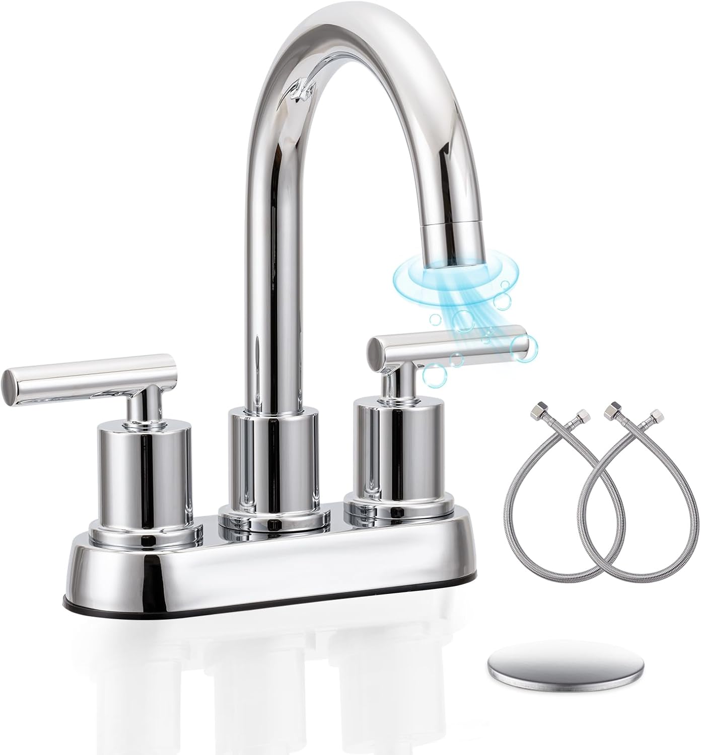 VXV Bathroom Faucet 4 Inch Centerset with 360 Swivel Spout