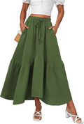 Zeagoo Women's A-Line High Waist Long Skirt for Casual Elegance