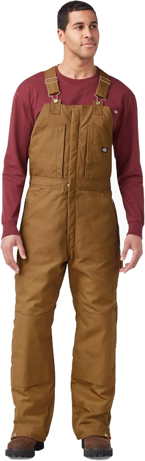 Dickies Men's Premium Insulated Duck Bib Overall for Comfort