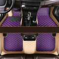 Beige and Purple Custom Car Floor Mats Compatible with Most Models