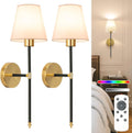 NIORSUN 19.9 in Battery Operated Wall Sconce Set of 2 - Rechargeable