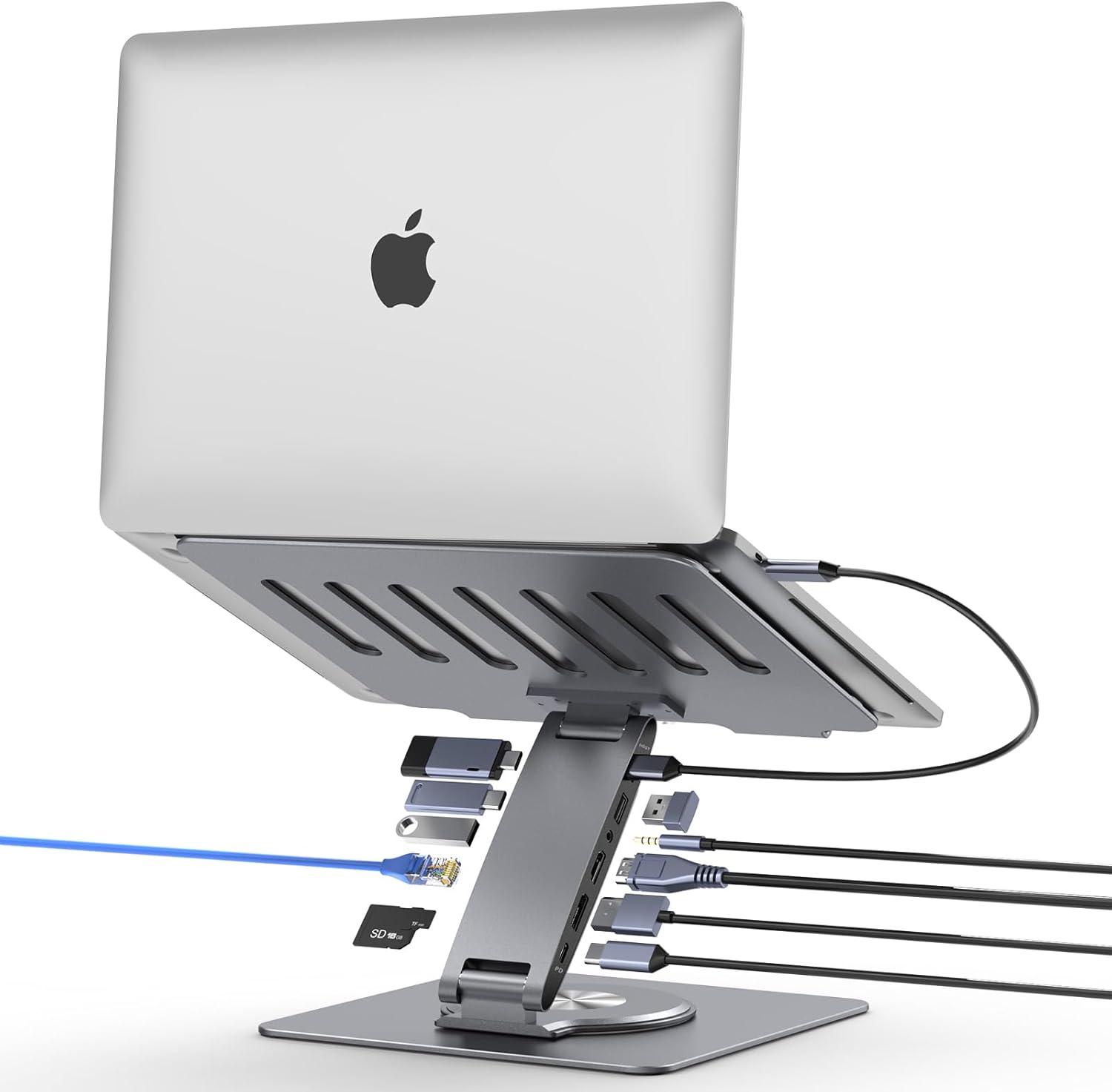 Laptop Docking Station Stand 11-IN-1 for Triple Display 4K60Hz