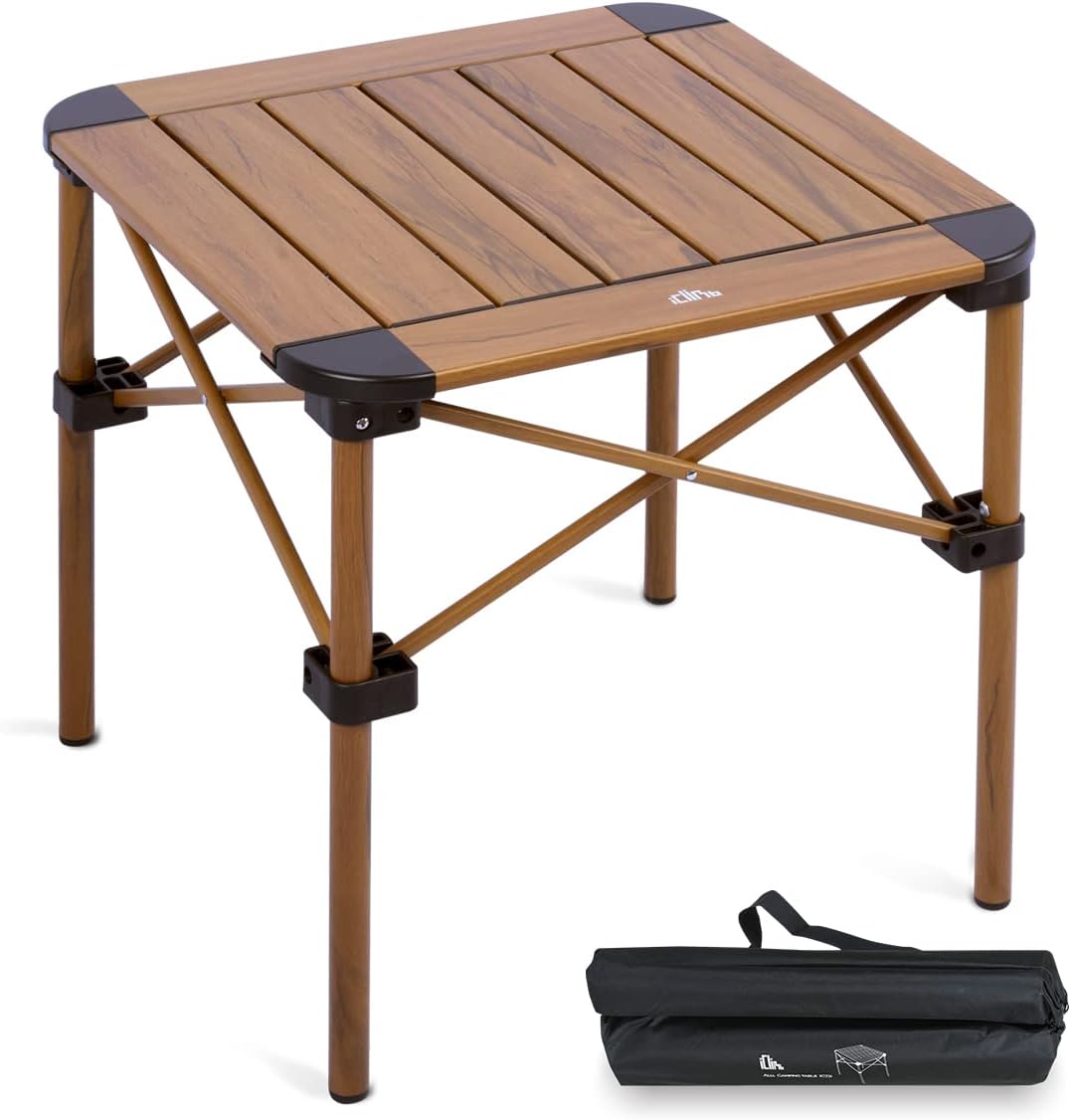 iClimb Lightweight Folding Square Table for Camping and BBQ