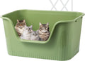 Vealind XXL Cat Litter Box 31in x 21in x 16in - Extra Large High Sided