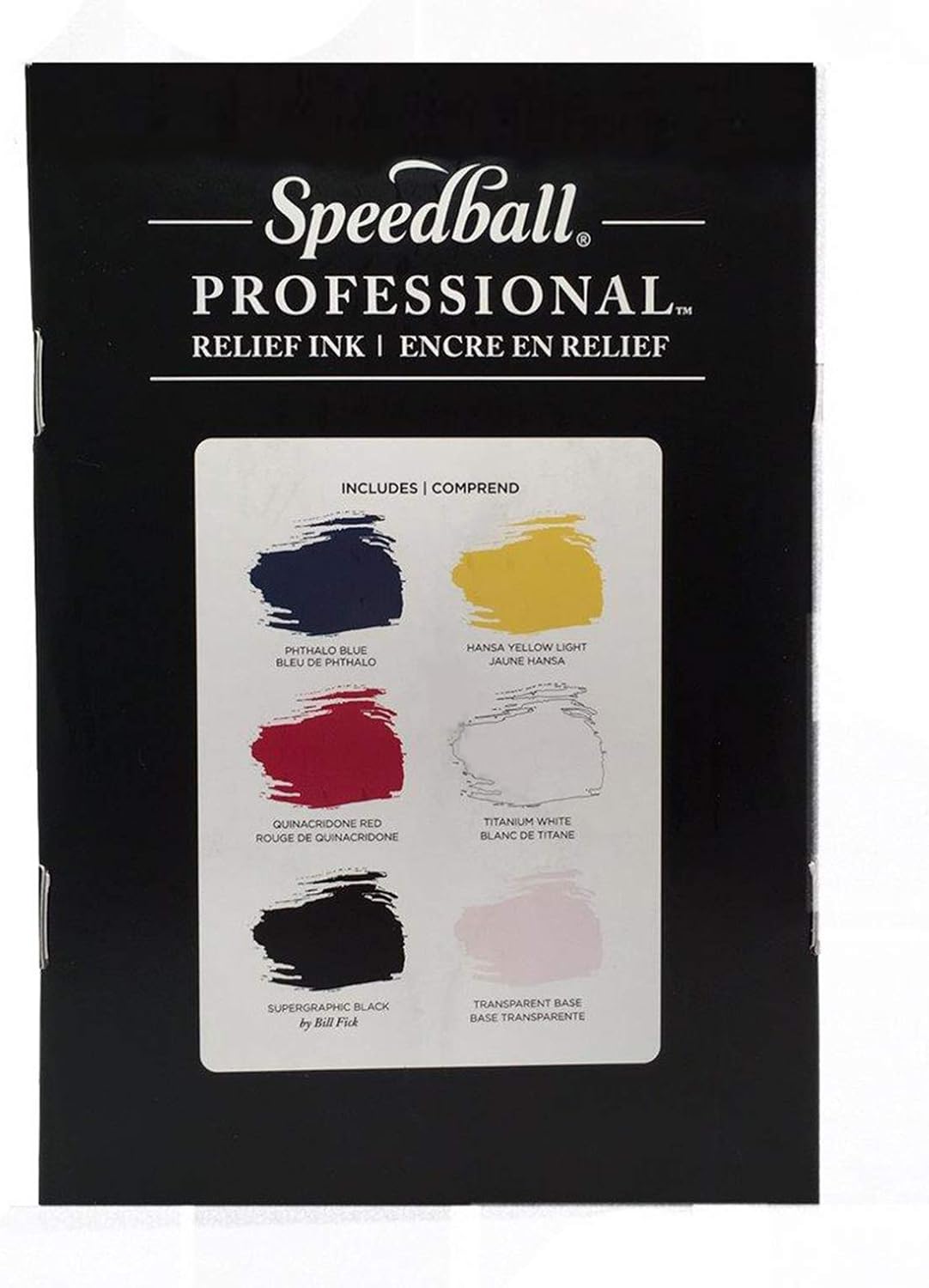 Speedball Professional Relief Ink 6 Color Set for Artists