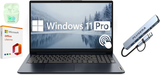 Lenovo 15.6 FHD Touch Laptop, 40GB RAM, 2.5TB Storage, 10-Core i5, Windows 11 Pro + Office, PLUSERA Earphones