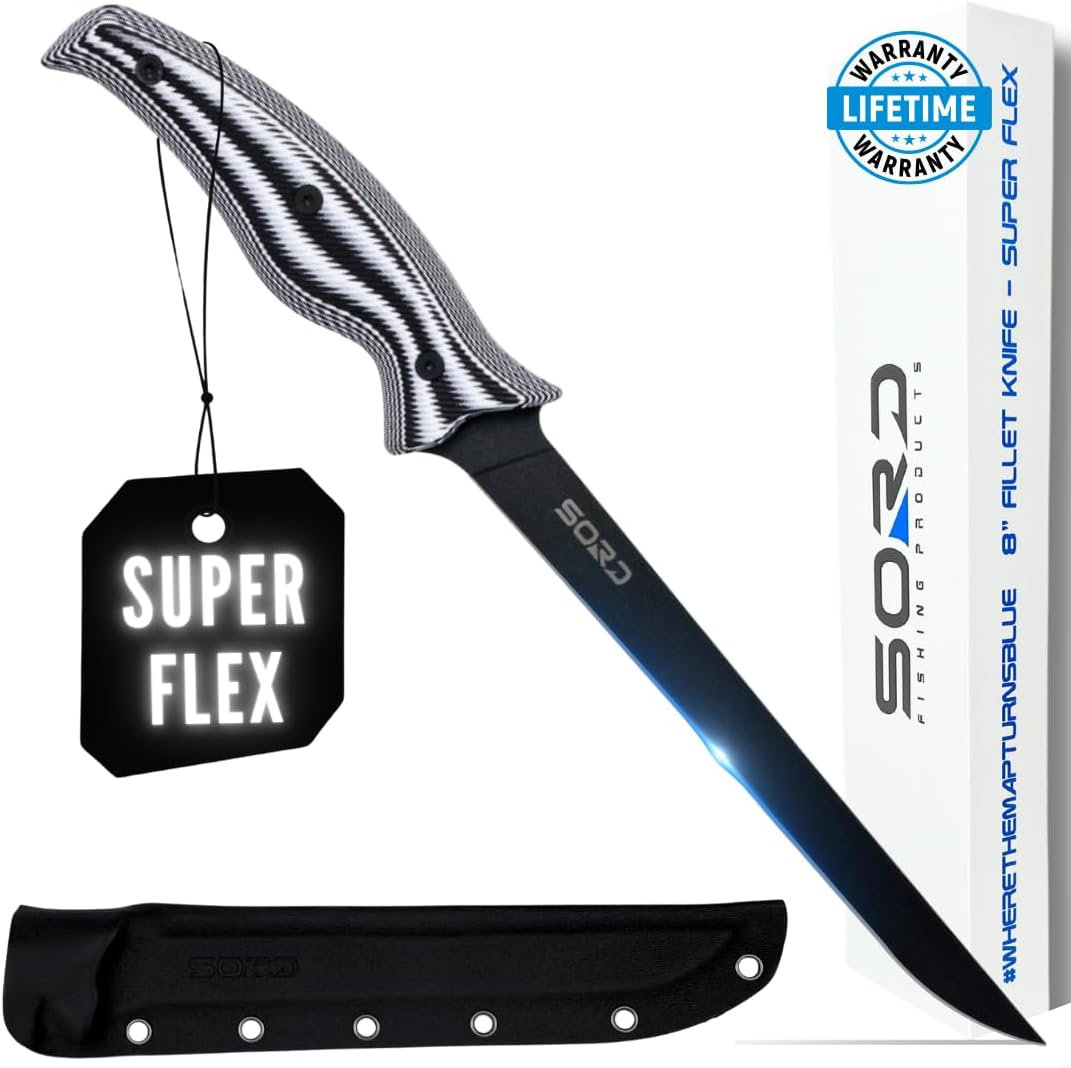 SORD 8in Super Flex Fillet Knife - Razor Sharp Boning Knife