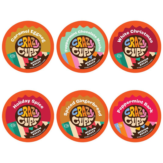 Crazy Cups Christmas Coffee Variety Pack for Keurig Machines