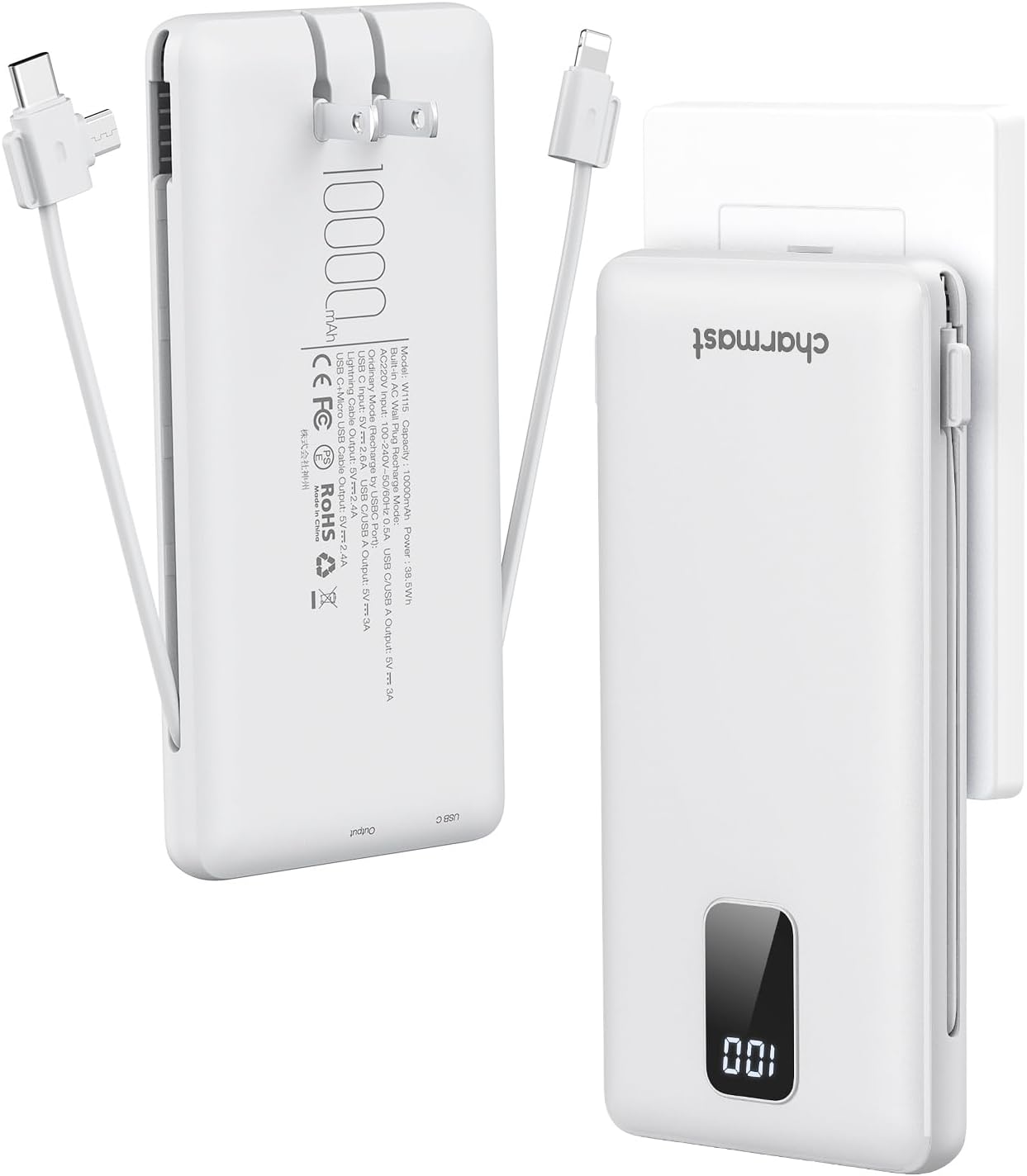 Charmast 10000mAh Portable Charger: Fast Charge On-The-Go!