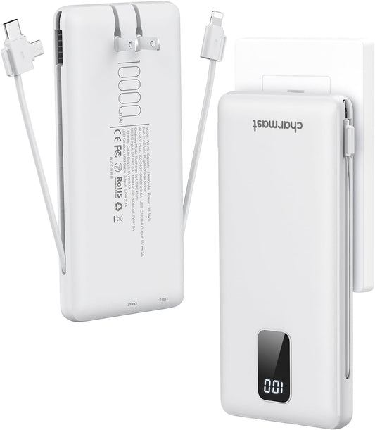 Charmast 10000mAh Portable Charger: Fast Charge On-The-Go!