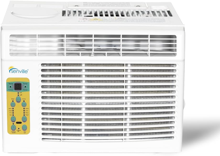 Senville 6,000 BTU Window AC - Cool 250Sq.Ft., Easy Use & Washable Filter