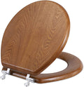Round Wooden Toilet Seat for Standard Toilets - Easy Install