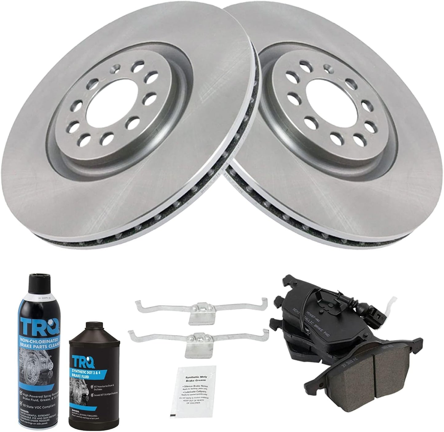 TRQ Front Brake Pad & Rotor Kit for Audi TT & VW Jetta