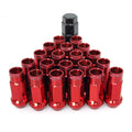 Lug Nuts M12x1.5 Open End Taper Acorn Seat Racing Nut Set - Red
