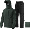iCreek Rain Suit Waterproof Jacket with Pants - Packable Two-Piece