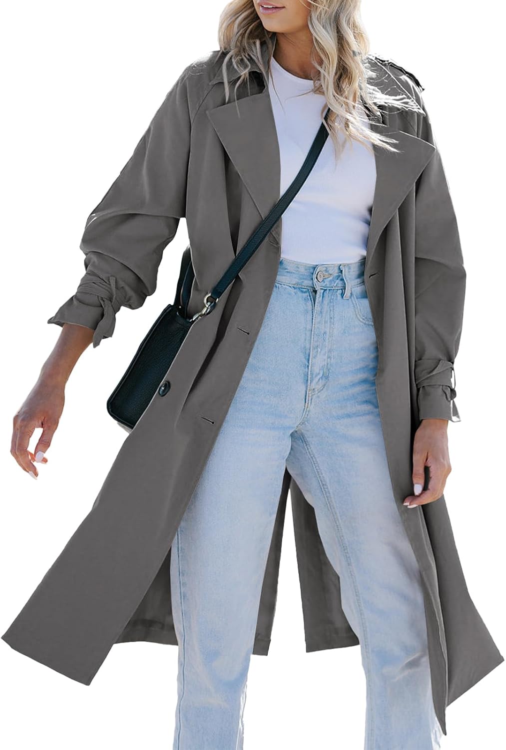 Tankaneo Womens Long Trench Coat for Stylish Fall Outfits