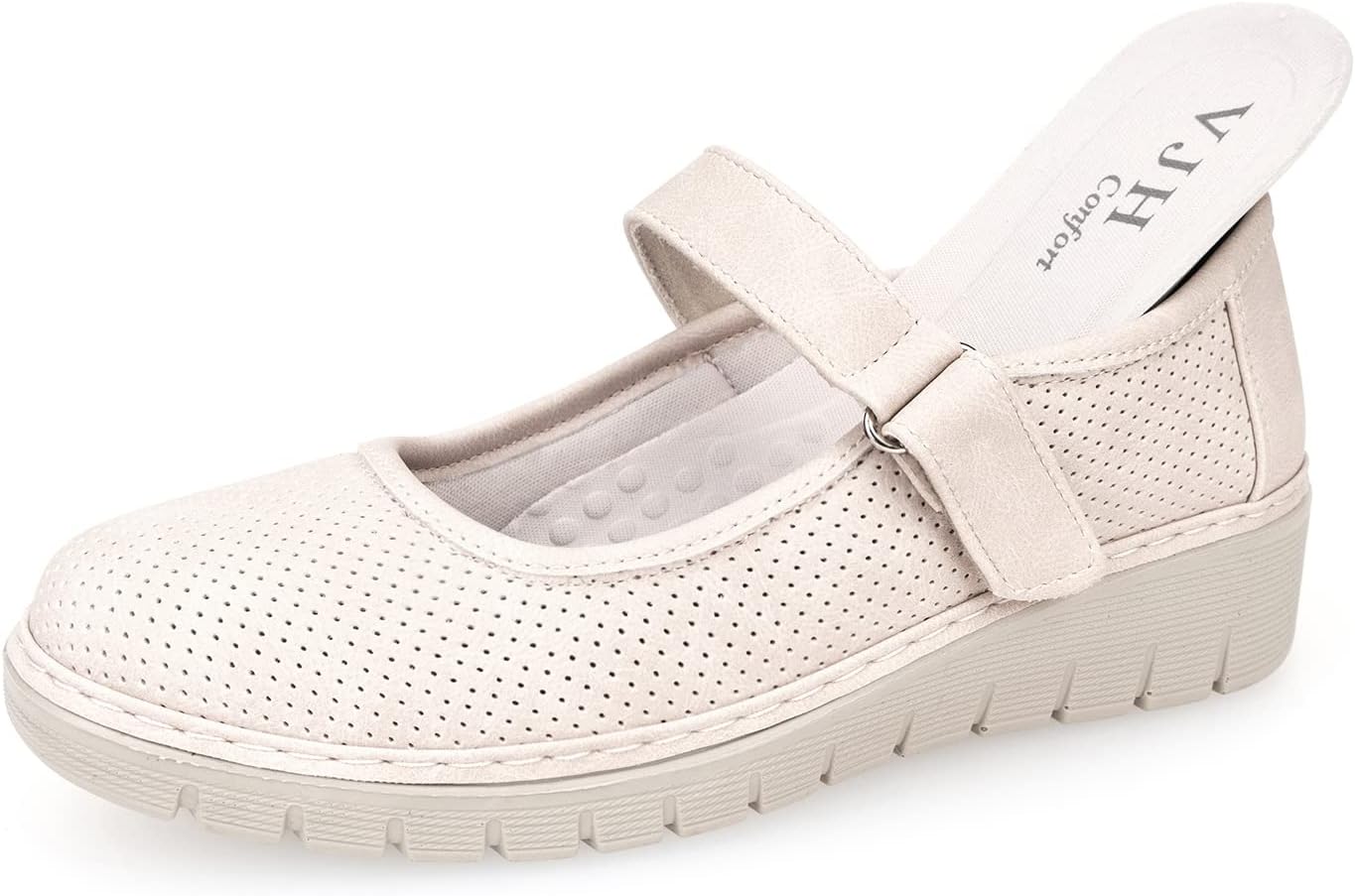 VJH confort Women s Mary Jane Flats for All-Day Comfort