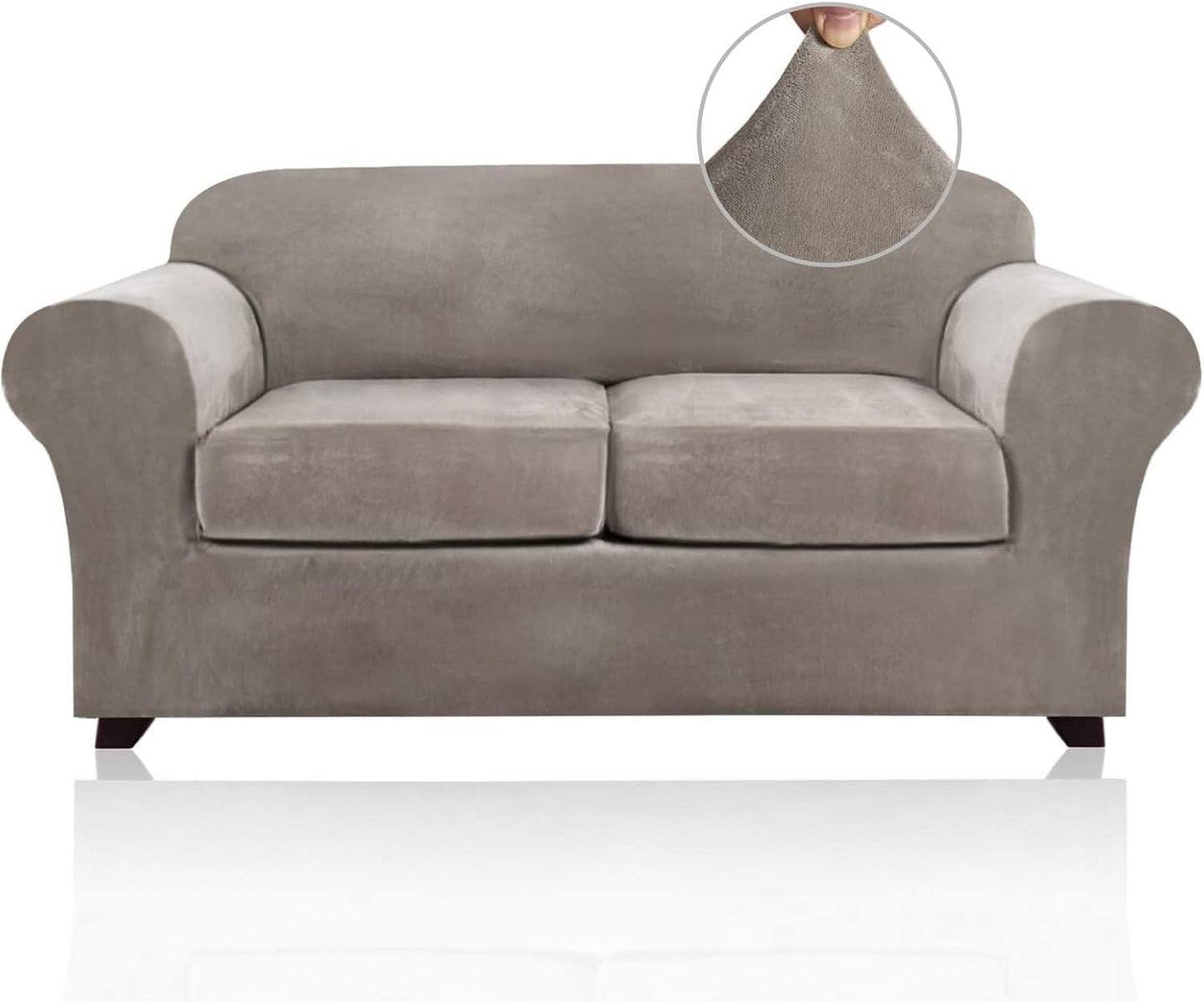 PrinceDeco Velvet Couch Cover for Loveseat - Stylish Protection