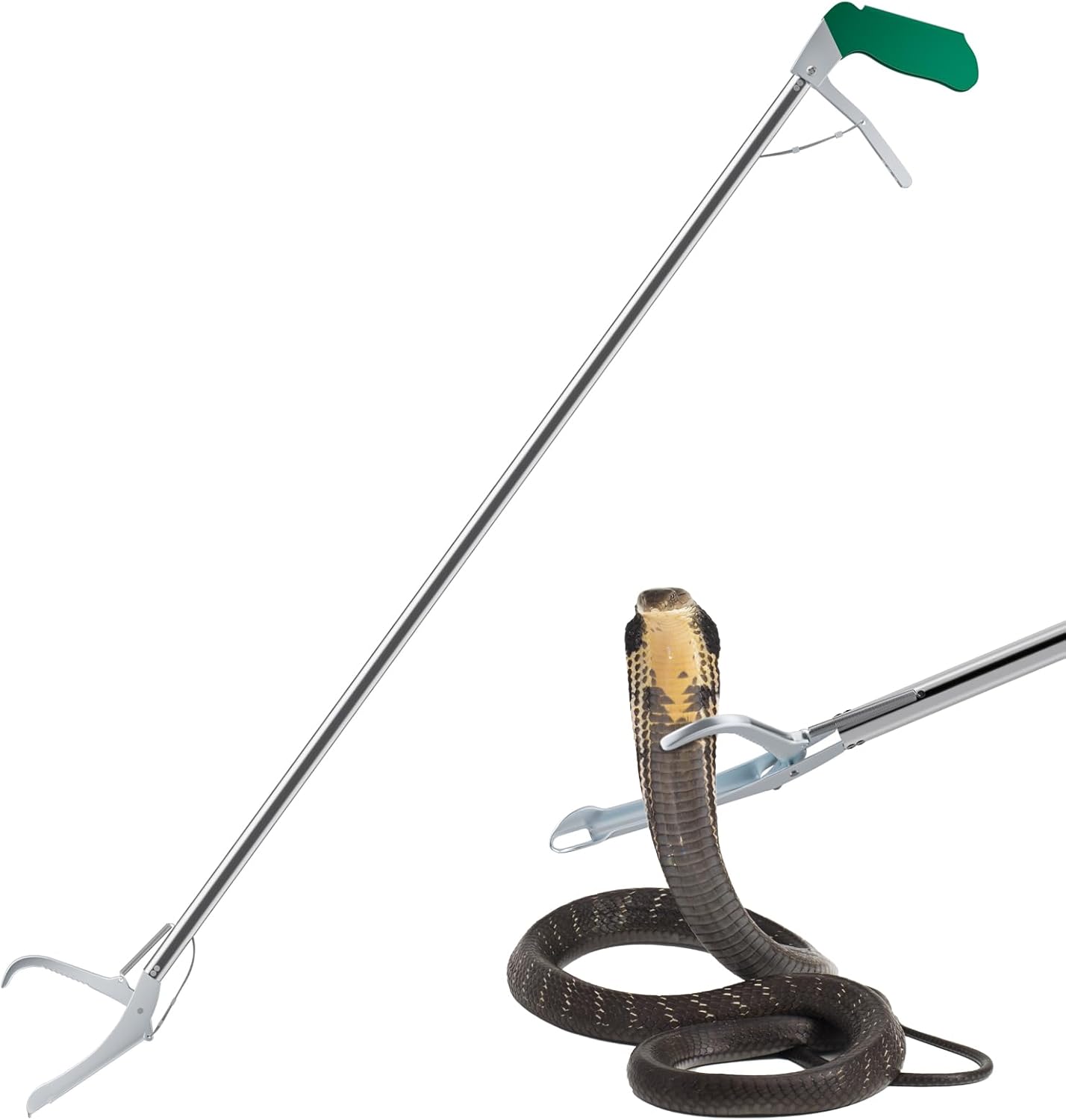 52 Inch Extra Long Snake Tongs for Safe Reptile Handling