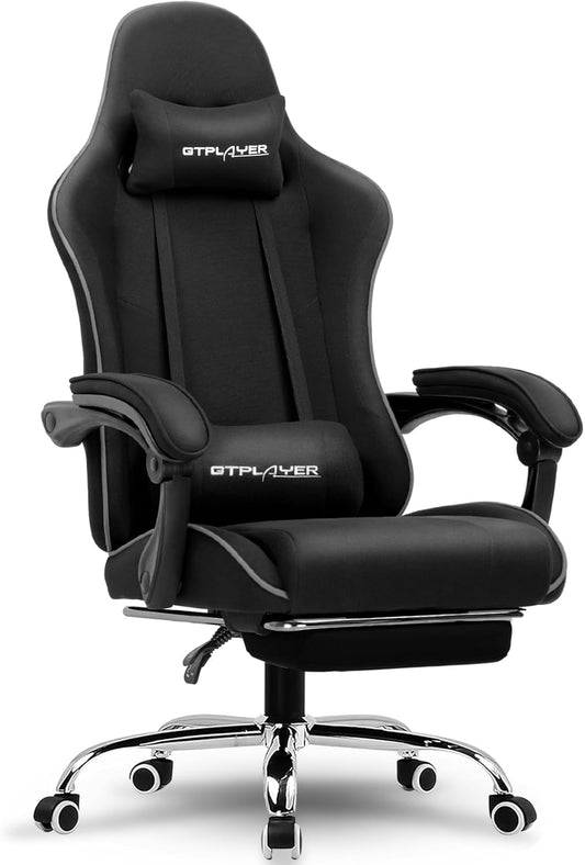 GTPLAYER Gaming Chair with Footrest for Ultimate Comfort